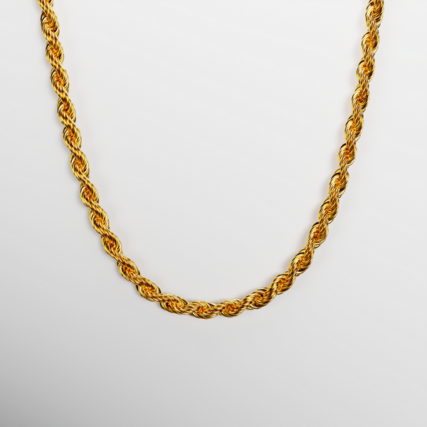 Rope Ketting 5MM - 18K GOUD