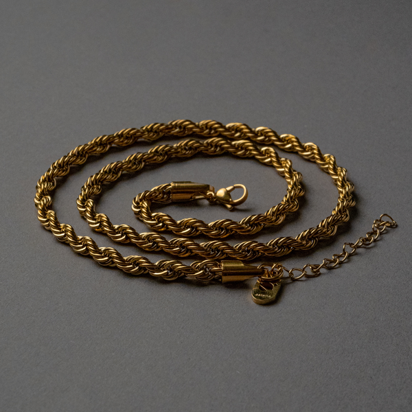 Rope Ketting 5MM - 18K GOUD